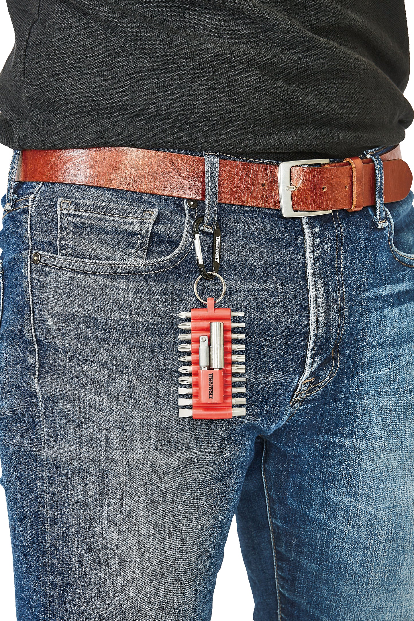 Teng Tools Juego de accesorios y puntas surtidas con anillo de clip de accionamiento hexagonal de 1/4 de pulgada, 22 piezas - THBS22