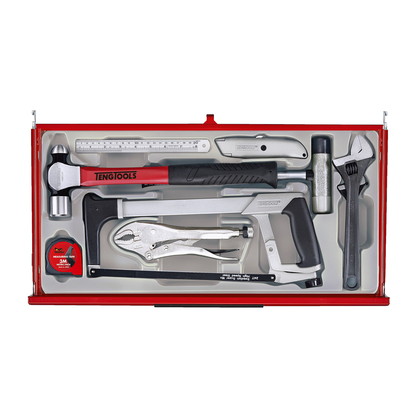 Kit de herramientas de inicio Teng Tools PRO35 de 137 piezas y 26 pulgadas de ancho, color rojo - TKT26R137T