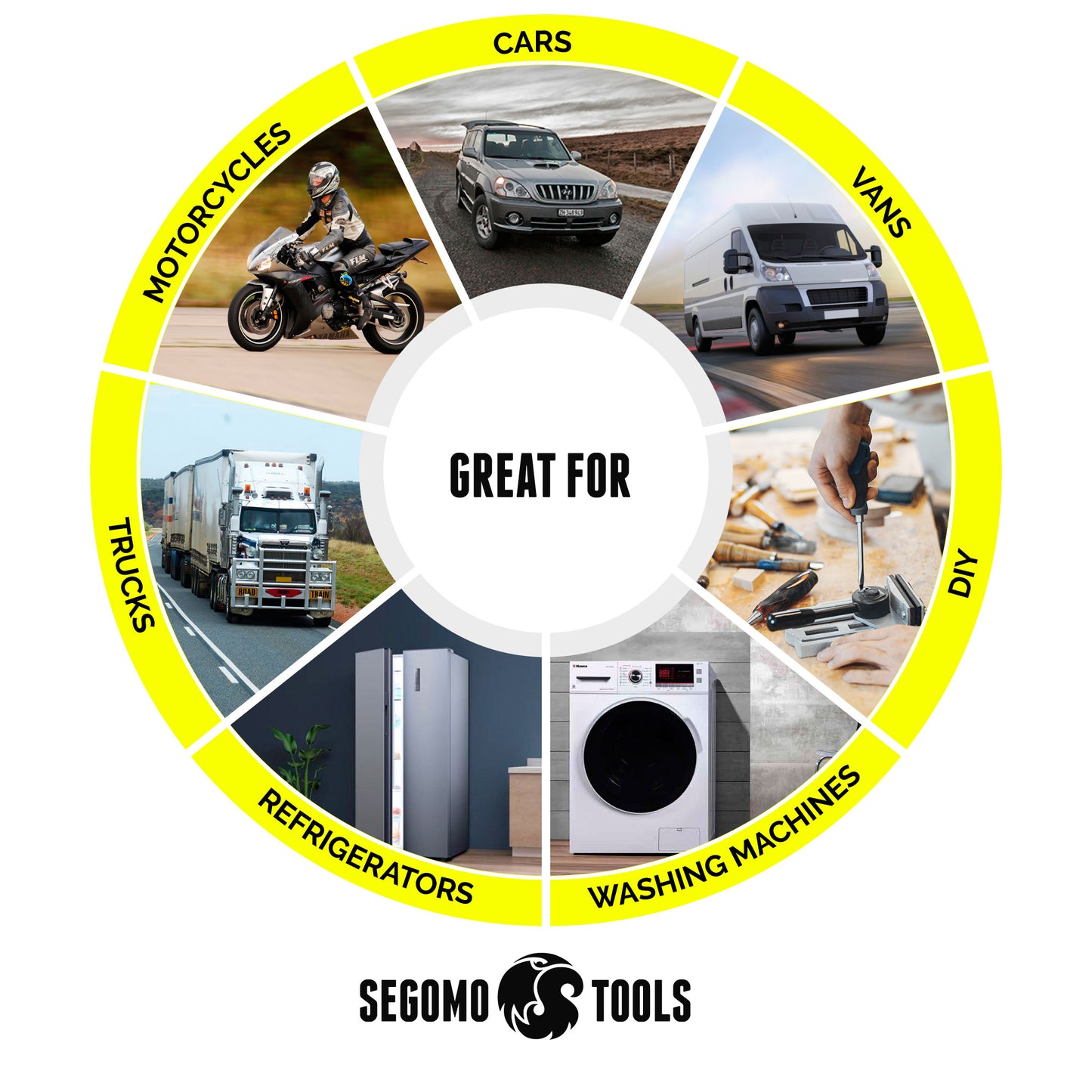Segomo Tools Kit de herramientas para reparación y eliminación de abolladuras, abolladuras y daños sin pintura, 55 piezas, con elevador, extractor de puentes y pistola de pegamento (para carrocería, automóviles, motocicletas, bricolaje) - DENT01