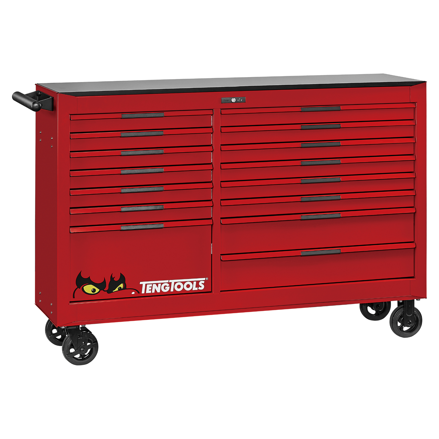 Teng Tools 64 Inch Wide 15 Drawer PRO35 Heavy Duty Red Roller Cabinet - TSW64R15