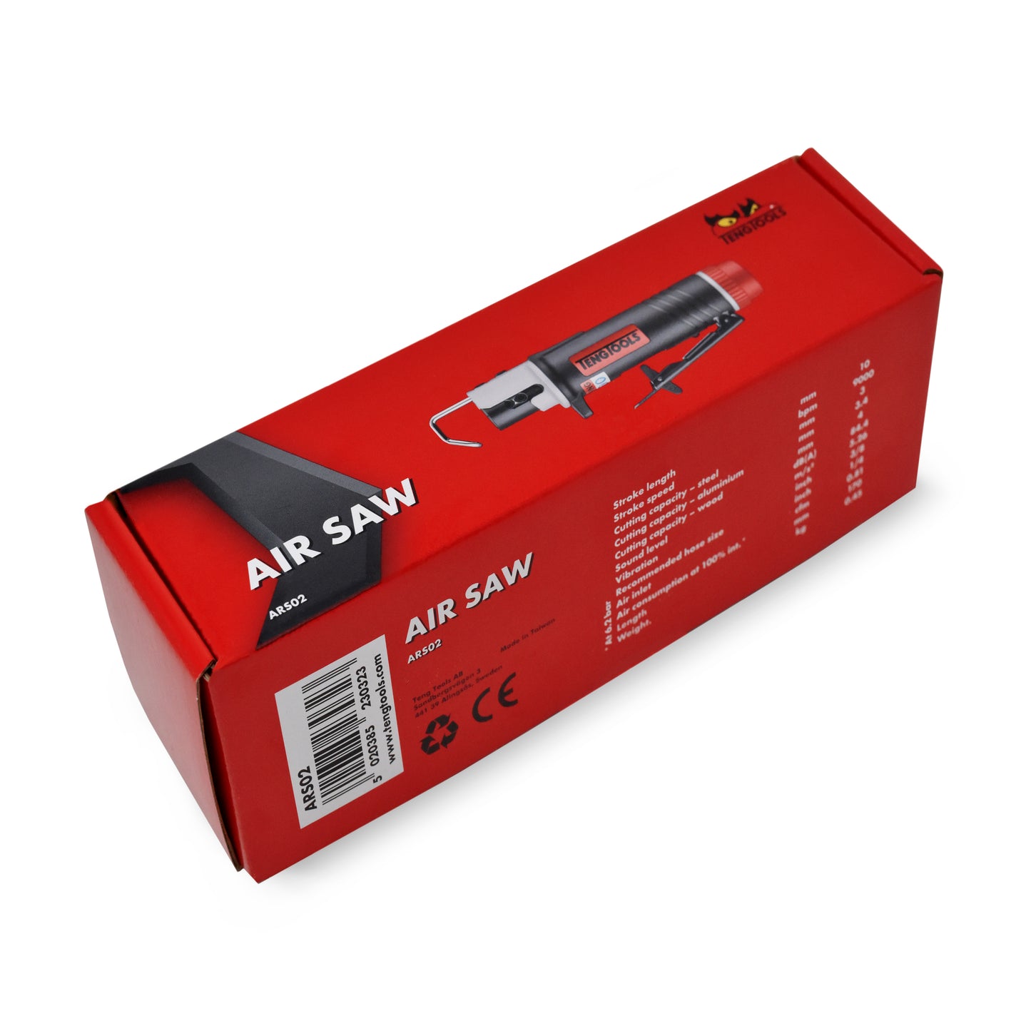 Sierra neumática pequeña y recta Teng Tools (para acero, aluminio, cobre, plástico y madera) - ARS02