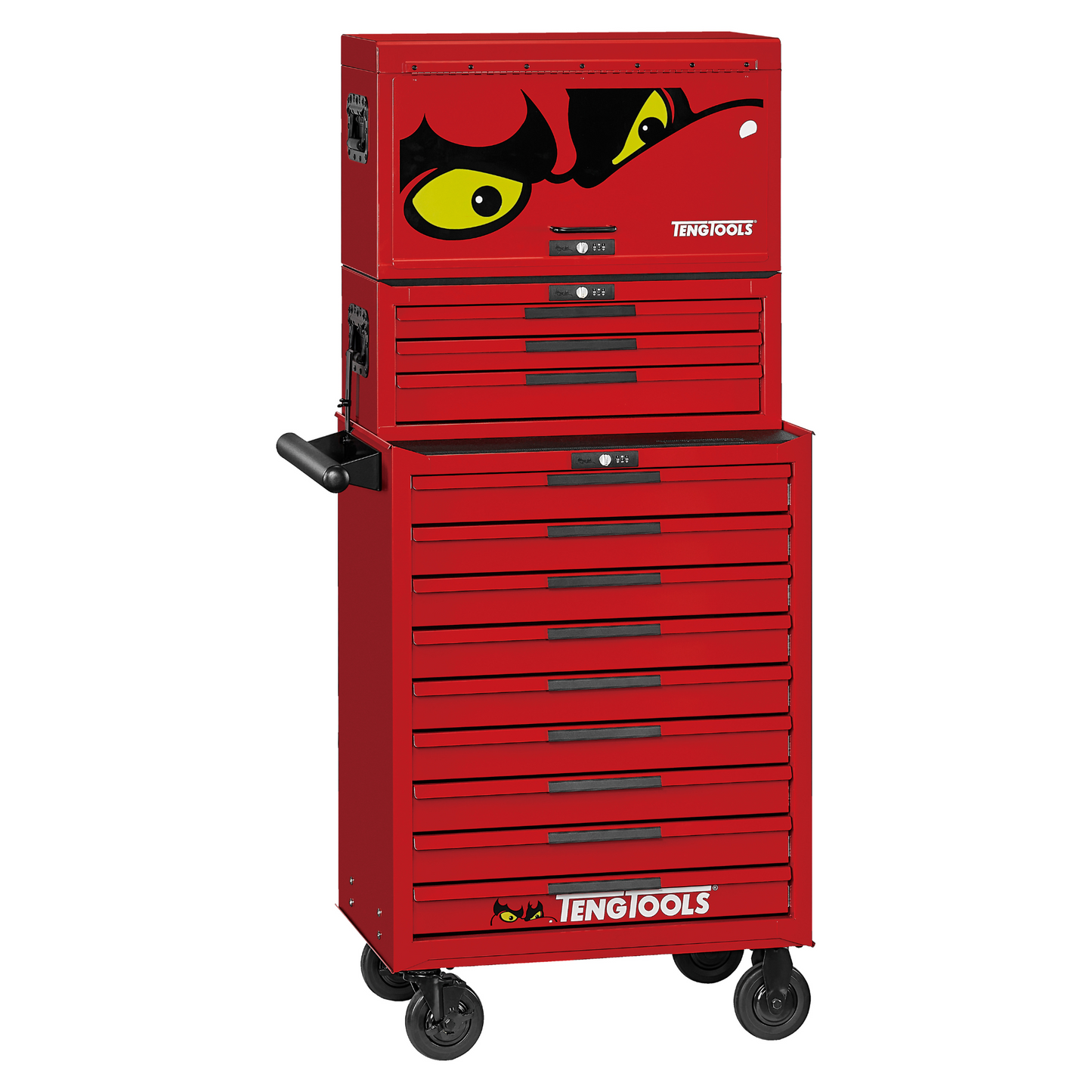 Teng Tools 26 Inch Wide 16 Drawer PRO35 Heavy Duty Red Stack Tool Storage Box - TSS26R16
