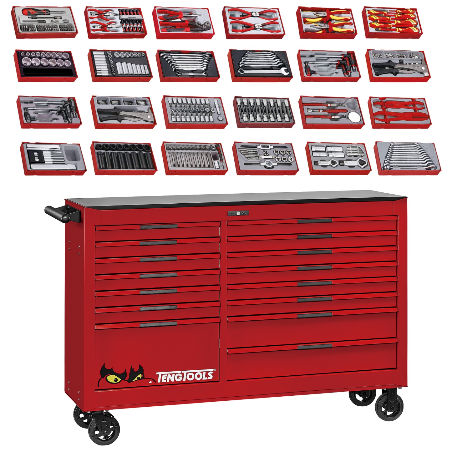 Teng Tools 756 Piece PRO35 64 Inch Wide Juggernaut Original Tool Kit - TCW813UNBK-KIT1