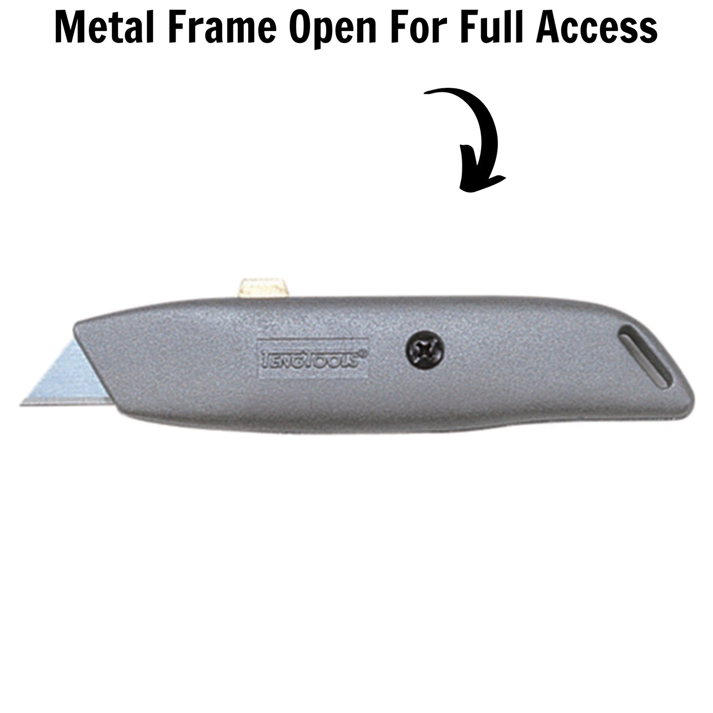 Teng Tools Couteau utilitaire robuste / Coupe-boîtes avec lame rétractable - 710