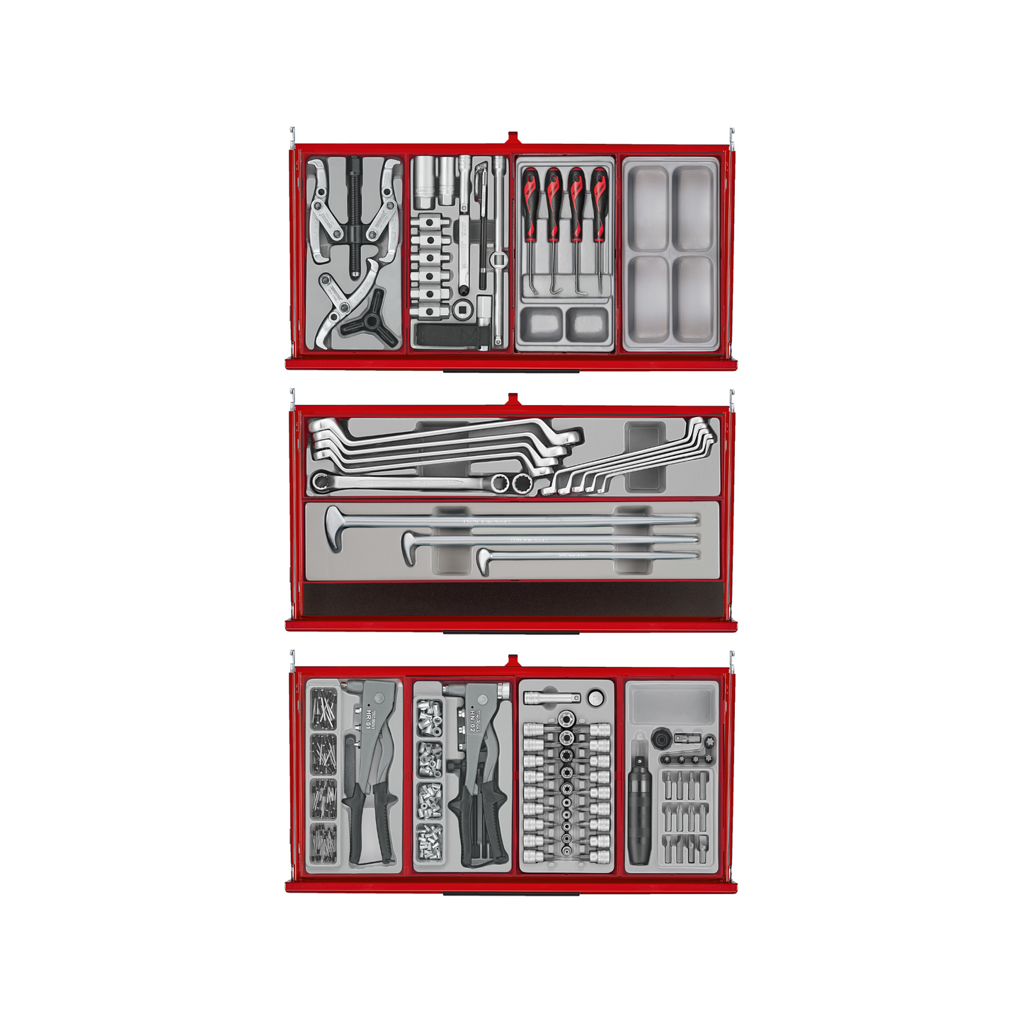 Trousse d'outils à main Mega Master rouge de 753 pièces PRO35 de 26 pouces de large de Teng Tools - TKS26R753T