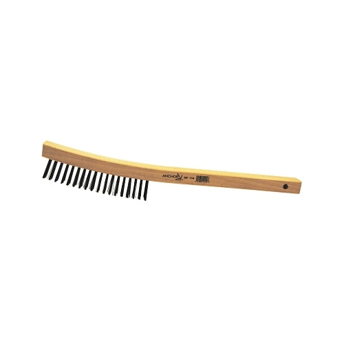 Anchor Brand Hand Scratch Brush, 14 Inches L, 4 X 18 Rows,Steel Bristles, Curved Handle - 1 per EA - 97023