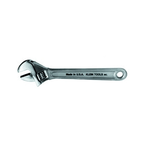 Klein Tools Extra Capacity Adjustable Wrenches, 10Inches Long, 1 5/16  Inches Opening, Chrome, Dipped - 6 per BOX - D50710