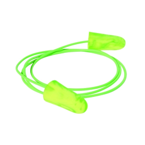 Tapones para los oídos de espuma Moldex Goin' Green, espuma, verde, con  cable, 100 por caja - 6622