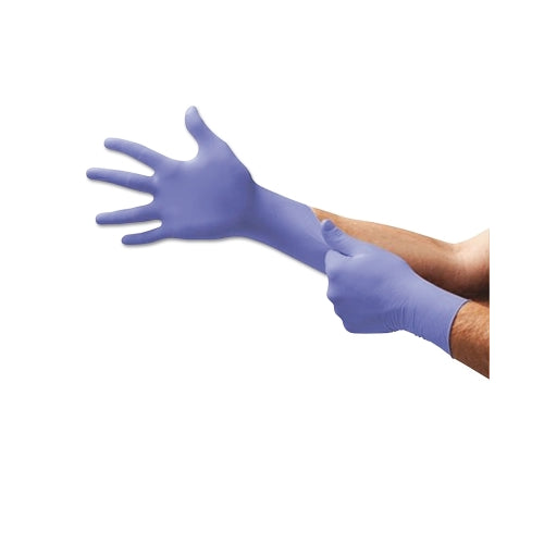 Black Max-Grip Ridged Texture Nitrile Gloves