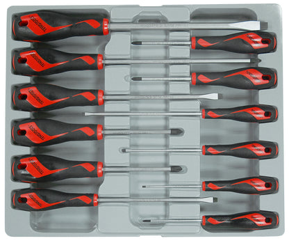 Teng Tools Jeu de 12 tournevis (plats, PH, PZ) - MD912N
