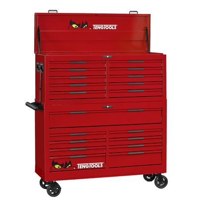 Teng Tools 53 Inch Wide PRO35 9 Drawer Roller Cabinet And 10 Drawer Top Box Bundle - TEN-O-TCW809N-KIT1