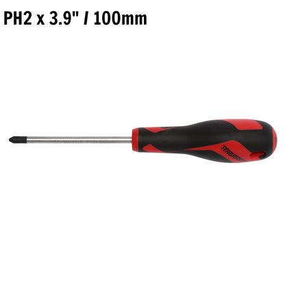 Teng Tools MD948N1 Destornillador Phillips de cabeza PH2 x 3,9 pulgadas/100 mm + mango ergonómico y cómodo 