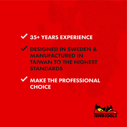 Teng Tools Dado de impacto de molibdeno de cromo con accionamiento de 1/2 pulgada de profundidad SAE de 6 puntos de 1-1 / 2 pulgadas | Herramienta mecánica | Herramienta manual - 920248