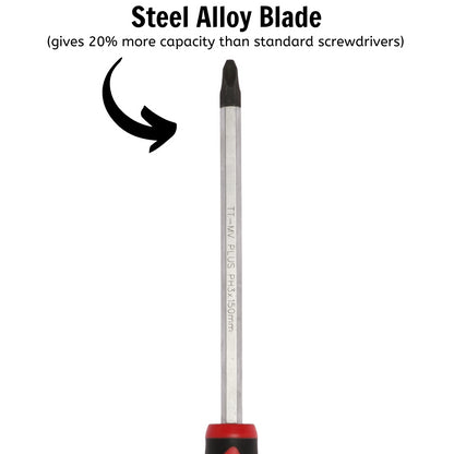 Teng Tools Destornillador Phillips de cabeza PH3 x 5,9 pulgadas/150 mm + mango ergonómico y cómodo - MD953N 