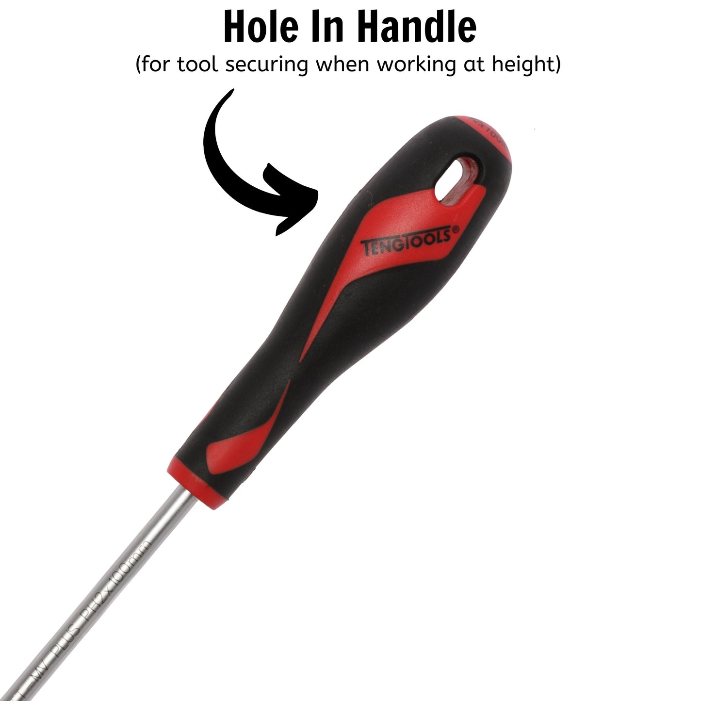 Teng Tools Destornillador Phillips de cabeza PH2 x 3,9 pulgadas/100 mm + mango ergonómico y cómodo - MD948N4 