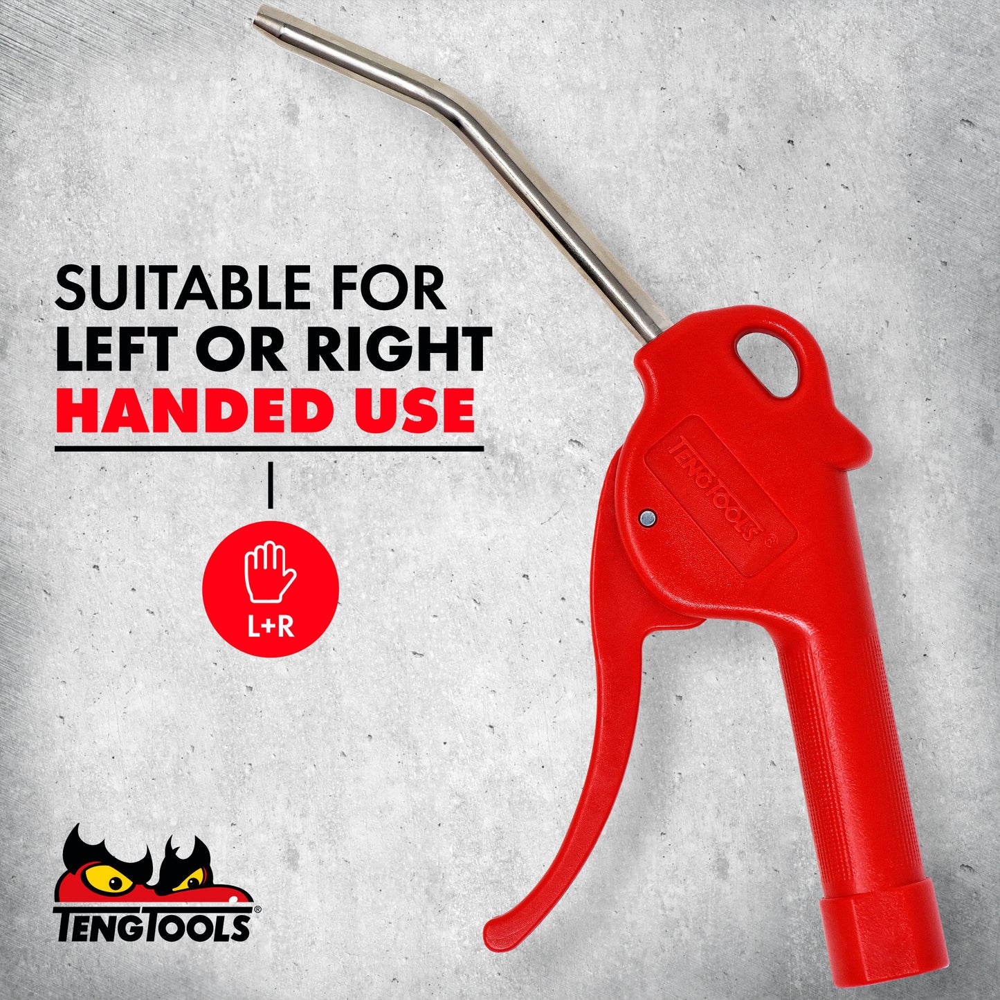 Pistola de aire estilo empuñadura de pistola Teng Tools con boquilla de 4 pulgadas de largo y entrada de aire de 1/4 de pulgada - ARB01