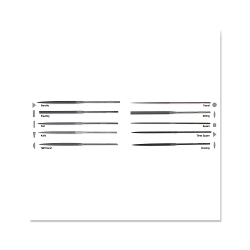 Crescentnicholson Swiss Pattern Rectangular Needle Files, 6 1/4 In, St ...