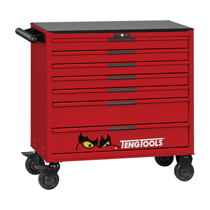 Teng Tools 663 Piece PRO35 37 Inch Wide Red Roller Cabinet Tool Kit - TKW37R663T