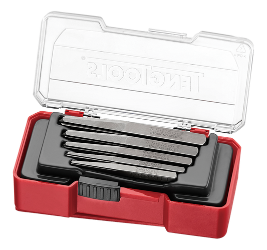 Teng Tools Juego de extractores de tornillos dañados/pelados de 5 piezas con dureza HRC50-52 - TJSE05S