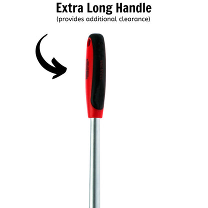 Teng Tools Trinquete de cabeza flexible de brazo largo de 15,7 pulgadas / 400 mm con accionamiento de 1/2 pulgada, 45 dientes - 1200F