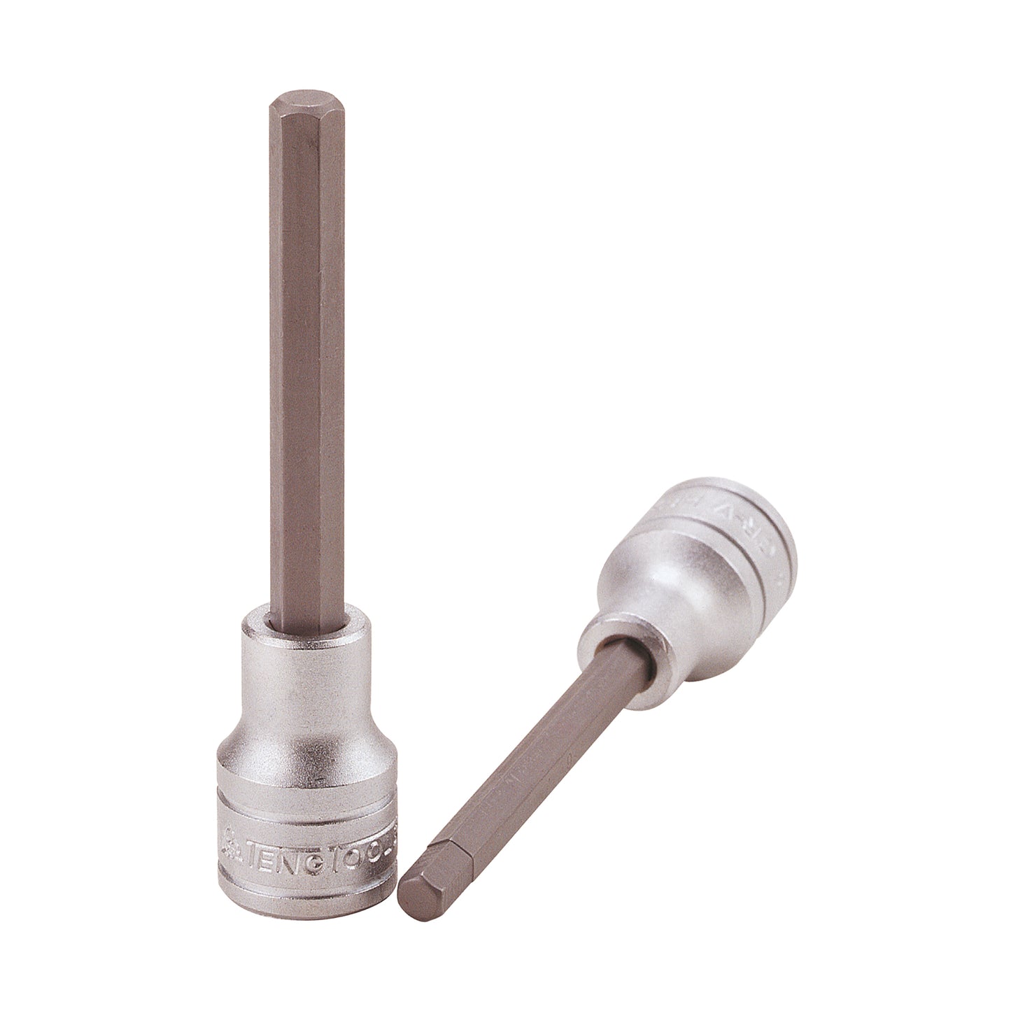 Teng Tools Juego de llaves de vaso con puntas hexagonales métricas de 6 piezas con accionamiento de 1/2 pulgada y 3,93 pulgadas de largo (5 mm - 12 mm) - M1211