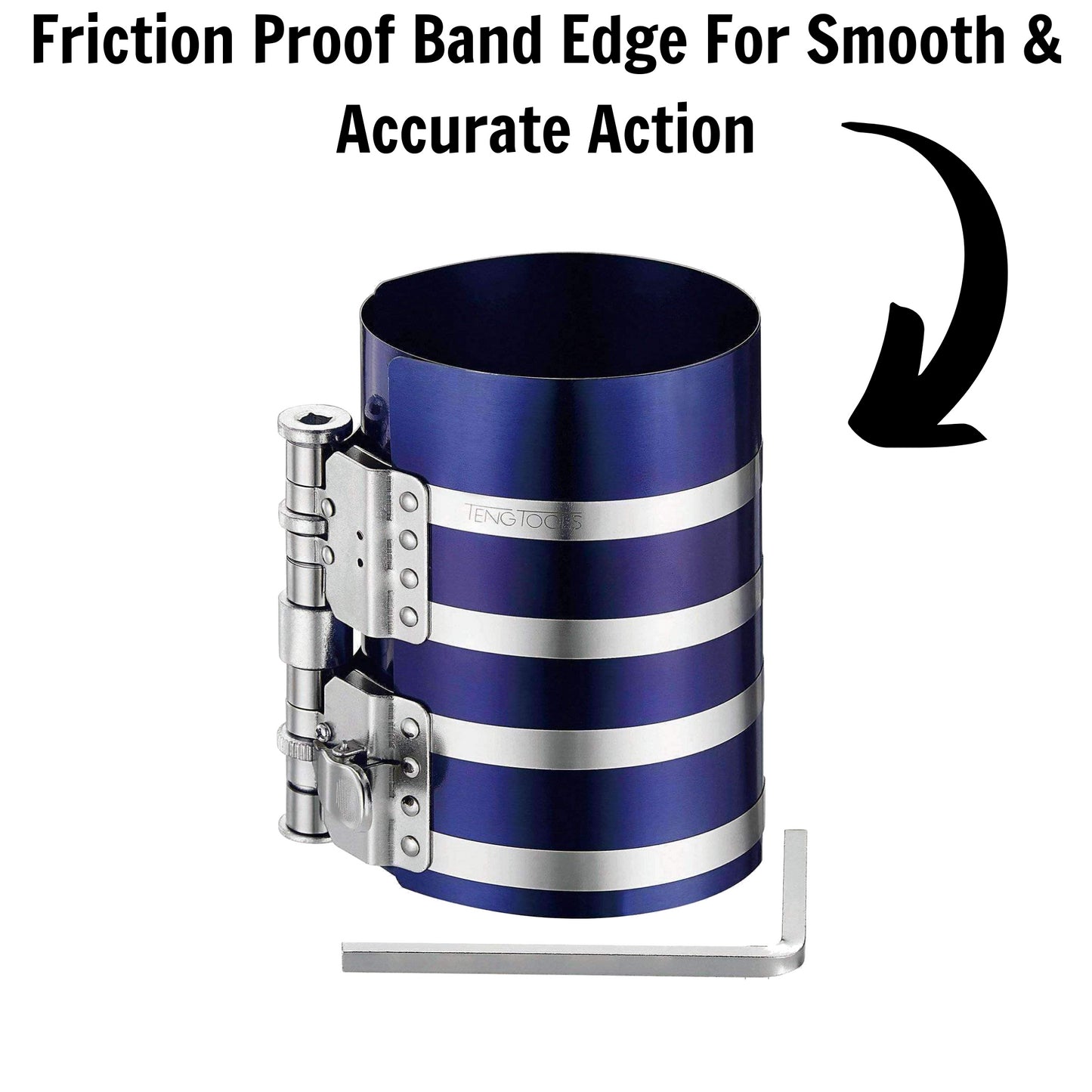 Teng Tools AT020 Outil de moteur de compresseur de segment de piston automobile avec vis de sécurité réglables