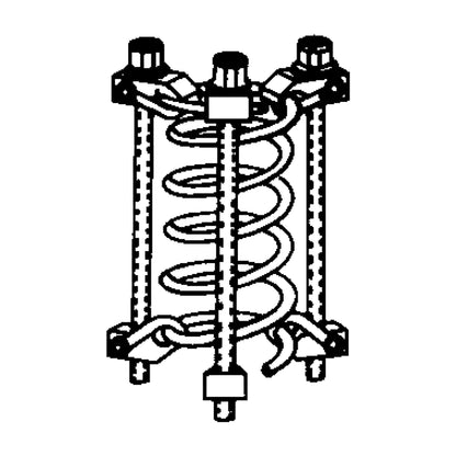 Teng Tools Ensemble de 3 compresseurs à ressorts hélicoïdaux d'une capacité de 9,84 pouces avec crochets de sécurité - AT200