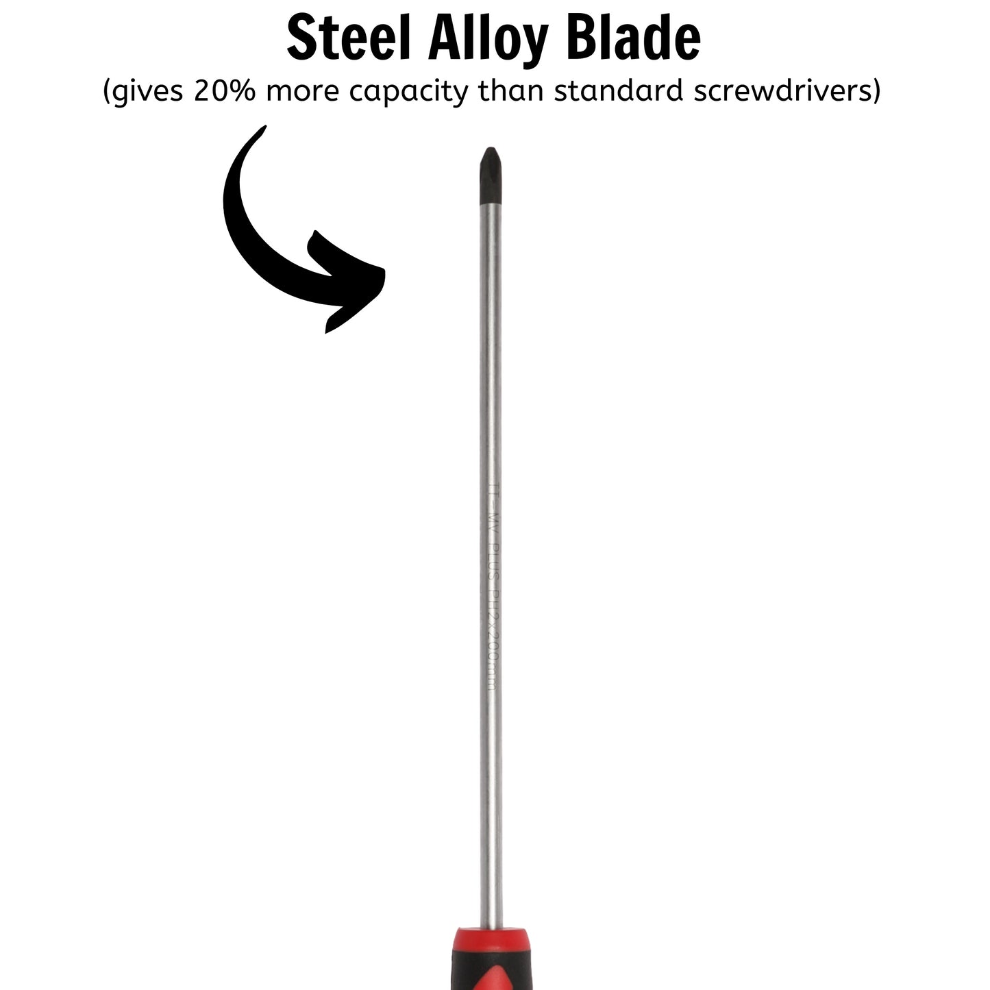 Teng Tools Destornillador Phillips de cabeza PH2 x 7,9 pulgadas/200 mm + mango ergonómico y cómodo - MD948N2 