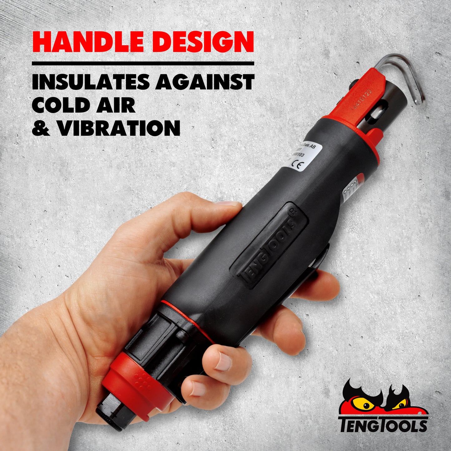 Teng Tools Scie pneumatique à trou de serrure petite et droite (pour acier, aluminium, cuivre, plastique, bois) - ARS01