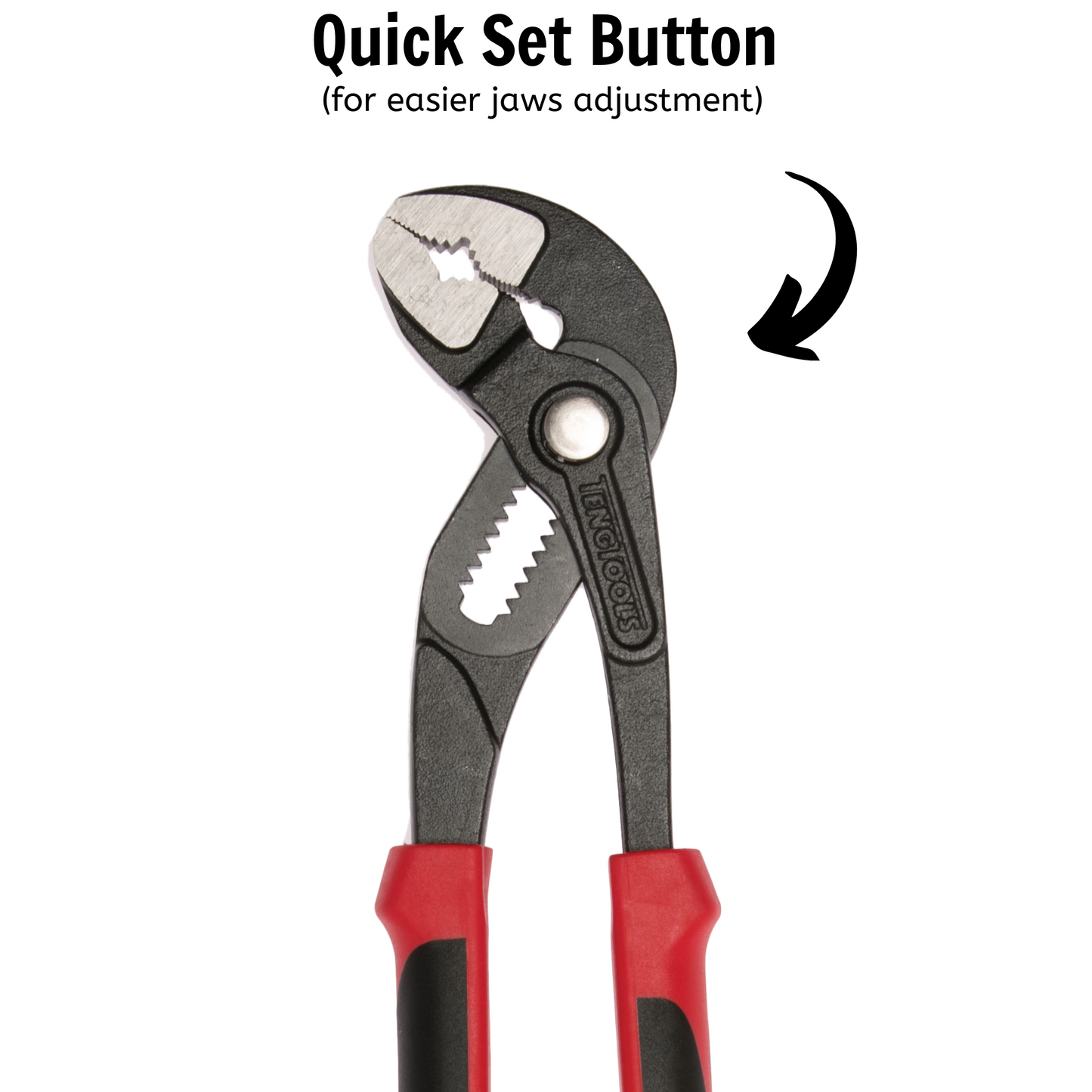 Teng Tools 10 Inch TPR Grip Quick Set Slip Joint / Water Pump Pliers - MB481-10TQ