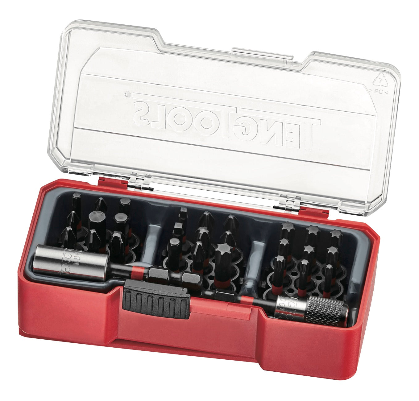 Teng Tools 30 pièces 1/4" Hex Drive Hex, Torx, ROB Jeu d'embouts de tournevis à percussion - TJ1430