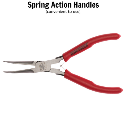 Teng Tools 6 Inch Professional Precision Mini Bent Nose Pliers - MBM469