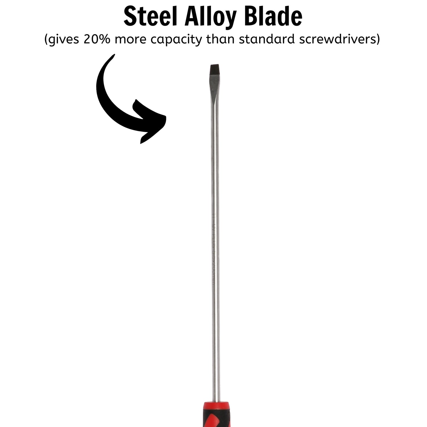 Teng Tools Tournevis à tête fendue de type plat de 5,5 mm / 7/32 pouces x 200 mm / 7,9 pouces de long - MD923N1 