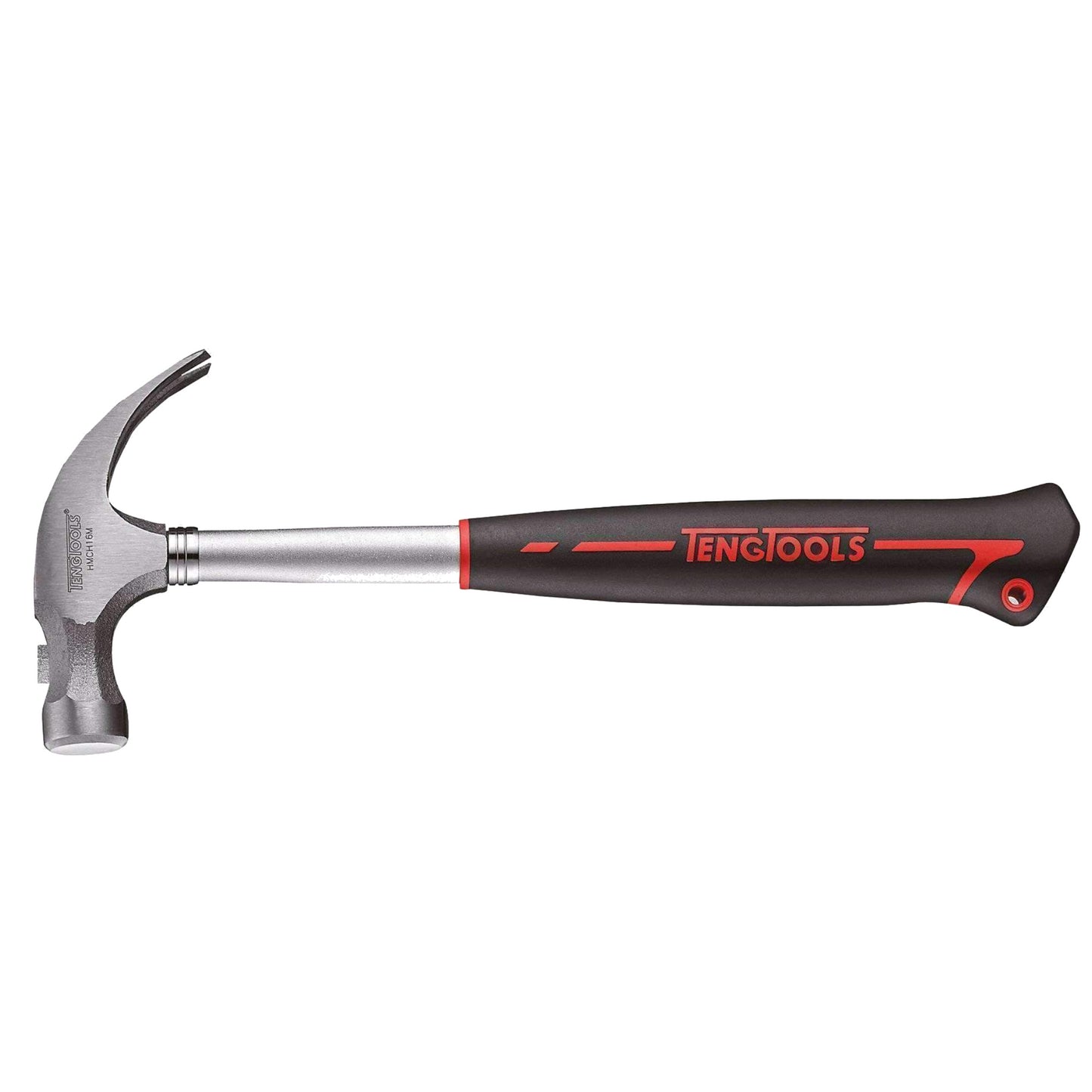 Teng Tools 16 Ounce Magnetic Lightweight Claw Hammer With Steel Tube And Comfortable Grip - HMCH16M