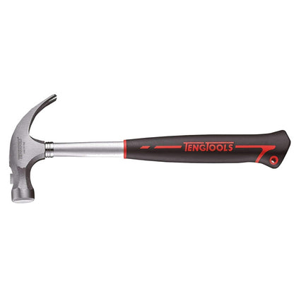 Teng Tools 16 Ounce Magnetic Lightweight Claw Hammer With Steel Tube And Comfortable Grip - HMCH16M