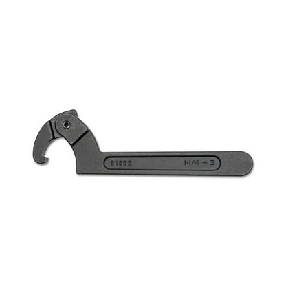 Gearwrench Adjustable Spanner Wrenches, 2 Inches Opening, Hook, Forged Alloy Steel, 6.3 In - 1 per EA - 81854