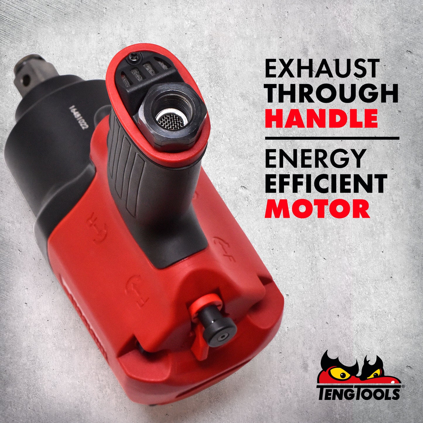 Teng Tools Pistolet à clé à chocs pneumatique composite réversible à entraînement carré de 3/4 po à couple élevé - ARWC34