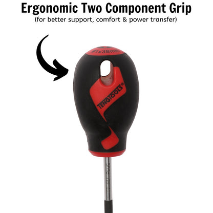 Teng Tools Destornillador Phillips de cabeza PH1 x 1,5 pulgadas/38 mm con mango ergonómico y cómodo - MD947N 