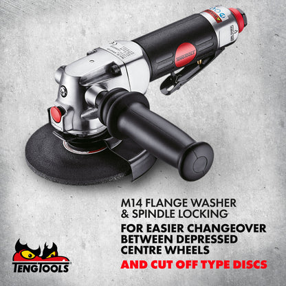 Teng Tools Outil de meuleuse d'angle pneumatique réglable 12 000 tr/min (pour roues de 5 pouces) - ARAG125