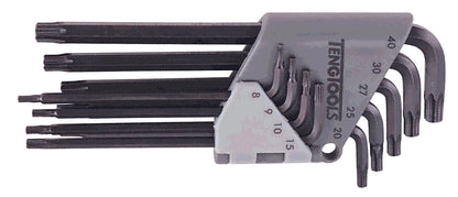 Teng Tools Jeu de 28 clés hexagonales et Torx à pointe sphérique métriques et SAE - TTHT28