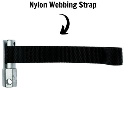 Teng Tools 9110 - Herramienta de extracción de filtro de aceite estilo llave con correa de nailon de 1/2 pulgada