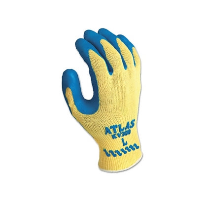 Showa Atlas Rubber Palm-Coated Gloves, Blue/Yellow - 1 per DZ