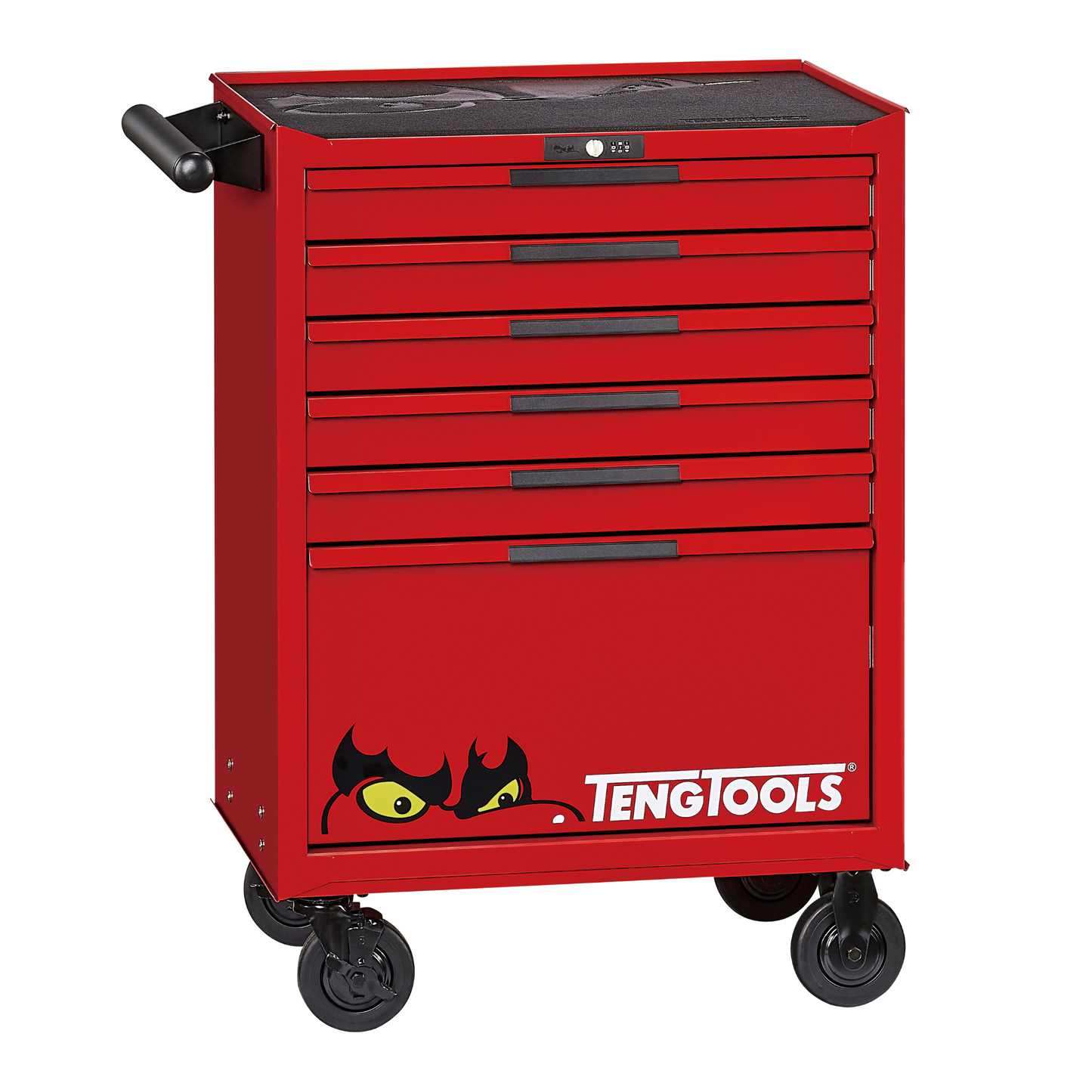 Teng Tools 26 Inch Wide 6 Drawer PRO35 Heavy Duty Red Roller Cabinet - TSW26R6