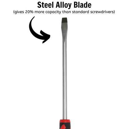 Teng Tools Destornillador de cabeza ranurada de tipo plano de 10 mm / 25/64 pulgadas x 200 mm / 7,9 pulgadas de largo - MD930N 