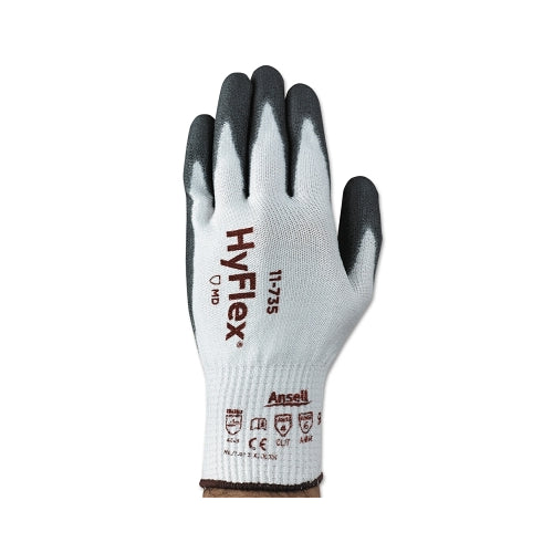 Hyflex 11-735 Polyurethane Palm Coated Gloves, White/Gray - 12 per DZ