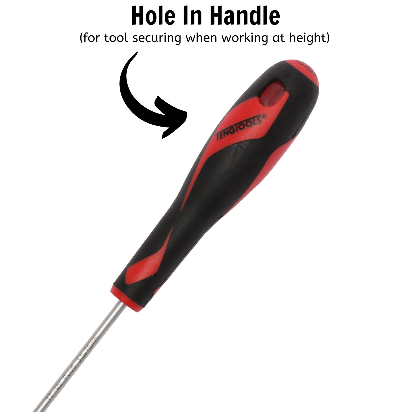 Teng Tools Tournevis à tête fendue de type plat de 3,5 mm / 9/64 pouces x 75 mm / 3 pouces de long - MD916N 