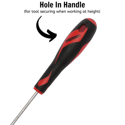 Teng Tools Tournevis à tête fendue de type plat de 3,5 mm / 9/64 pouces x 75 mm / 3 pouces de long - MD916N 