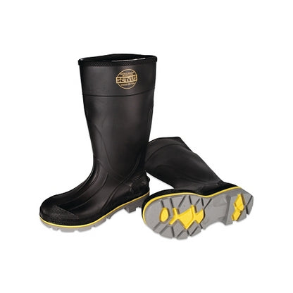 Servus Xtp Pvc Steel Toe Knee Boots, Black/Gray/Yellow - 1 per PR