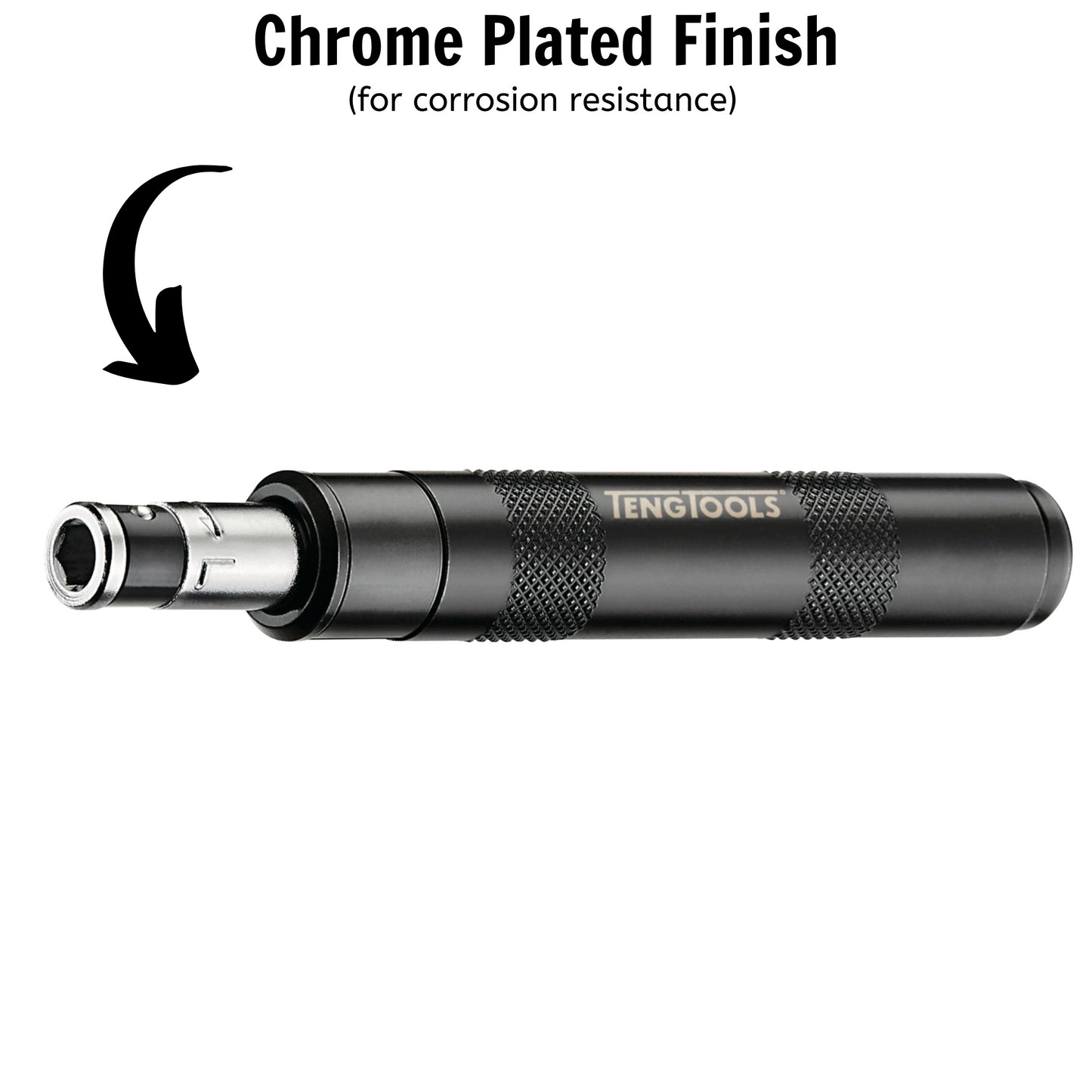 Teng Tools Juego de brocas de impacto, dados, extractores de tornillos, destornilladores y adaptadores con accionamiento de 1/4 de pulgada, 19 piezas -TTID19