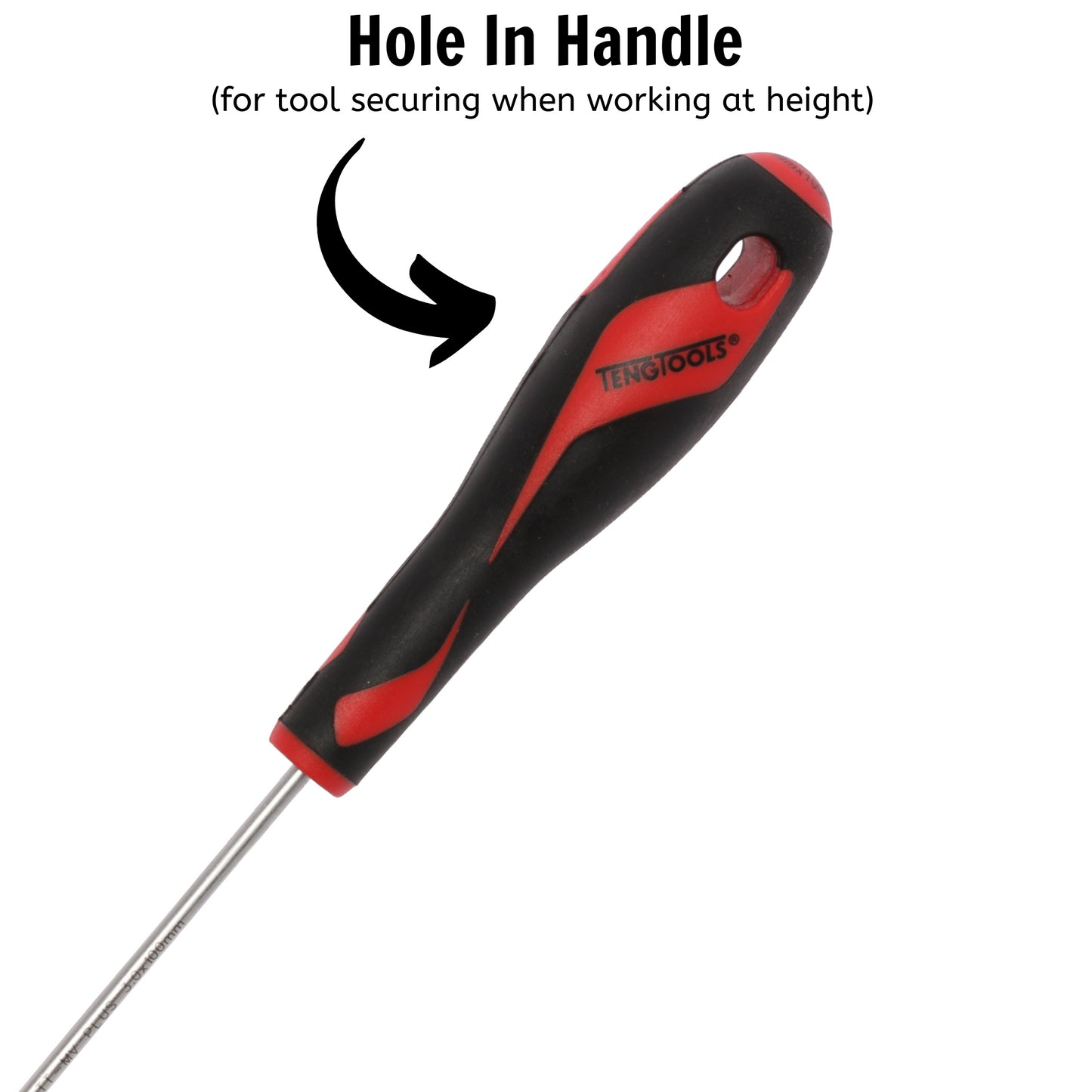 Teng Tools Tournevis à tête fendue de type plat de 3 mm / 1/8 pouces x 100 mm / 3,9 pouces de long - MD920N1 